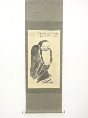 中国　作家物　潑墨仙人図　肉筆紙本掛軸